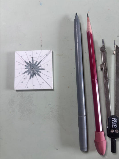 Stempel Schnitzen und Drucken
